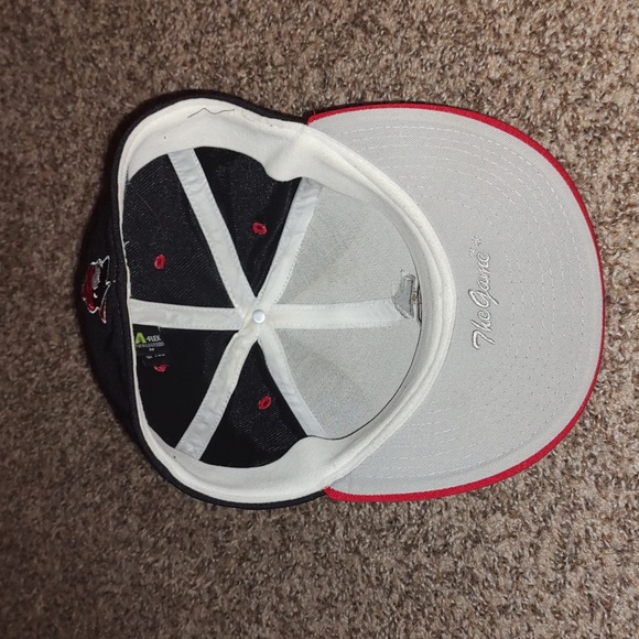 The Game Pro Gametek 2 Lumberjack 3-Tone White Navy Red Fitted Cap Rare - Picture 10 of 12